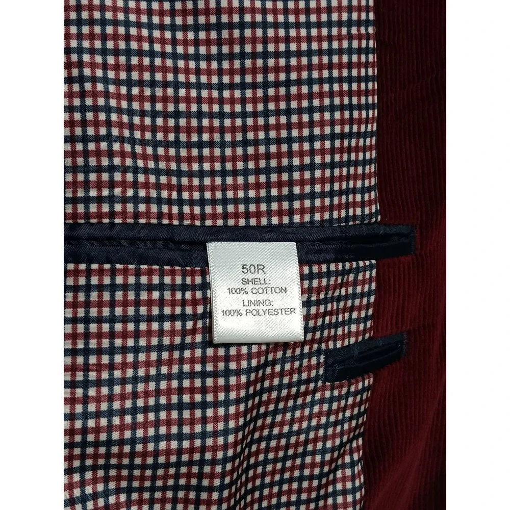 Saddlebred Men's‎ Burgundy Red Heritage Corduroy Blazer Size 50R